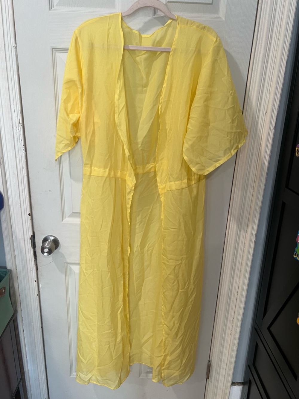 Sheer Yellow Duster Kimono